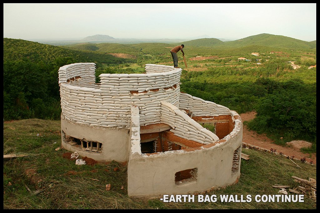 Earth Bag Walls Continued